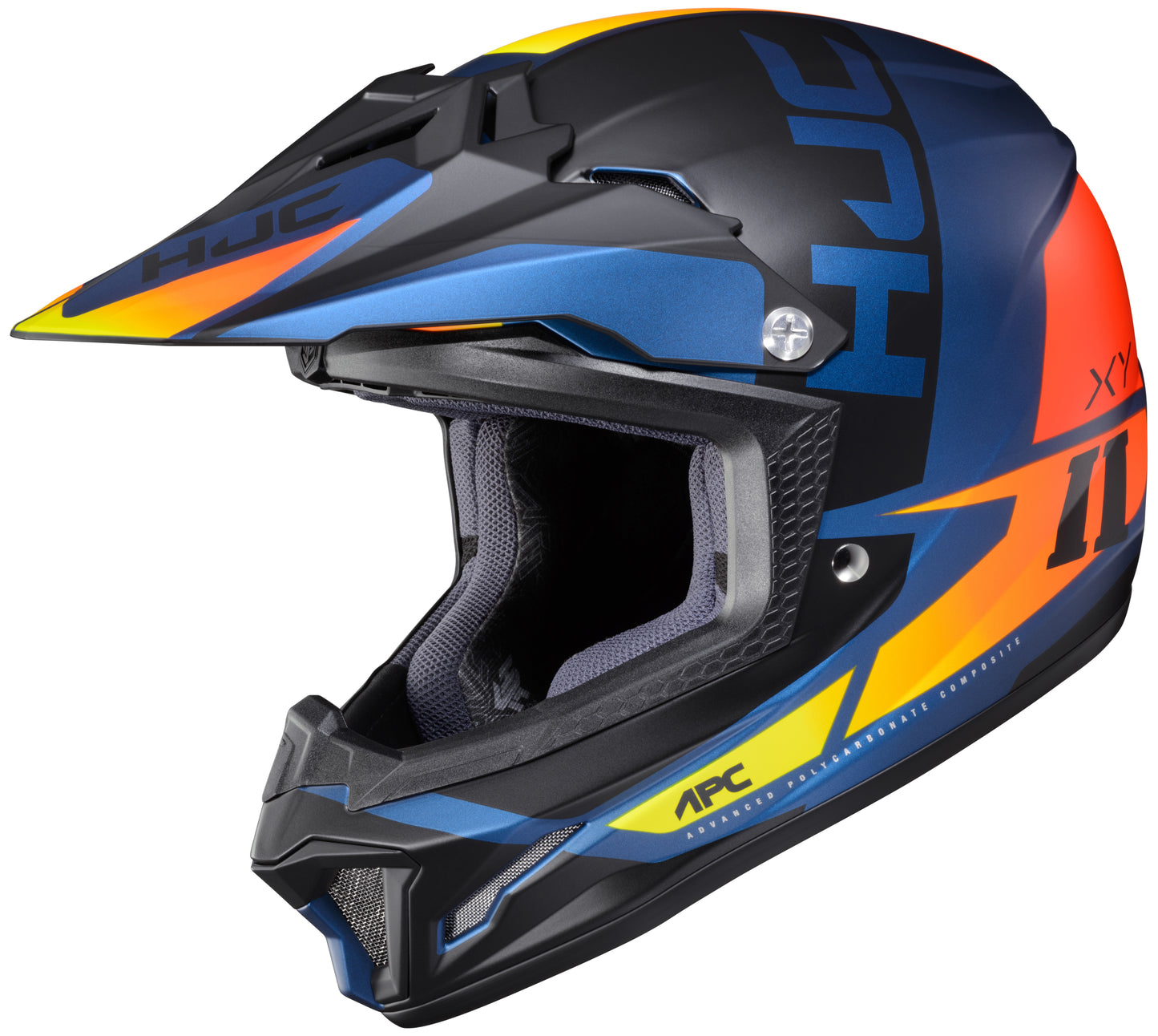 HJC CL-XYII Creed Off Road Helmet - Orange/Blue - Youth Small