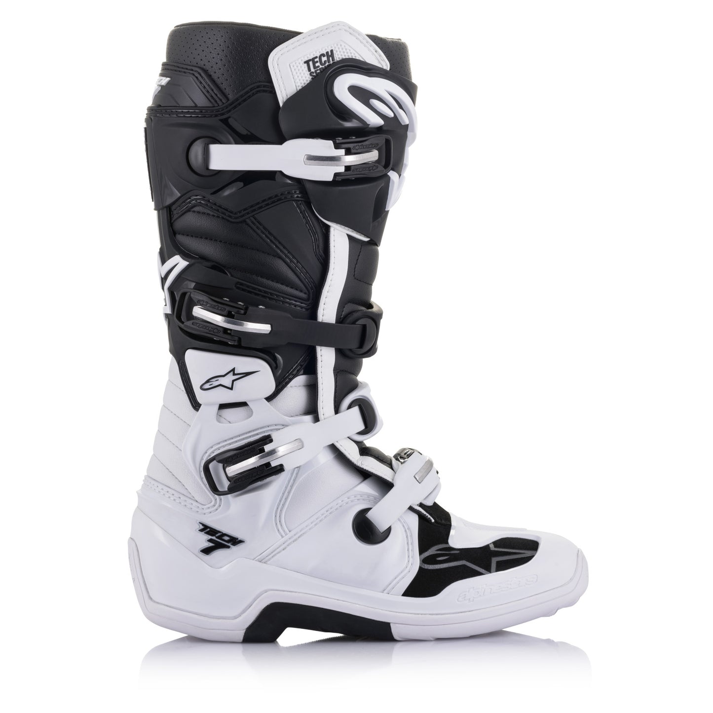 Tech 7 MX Boots, White/Black