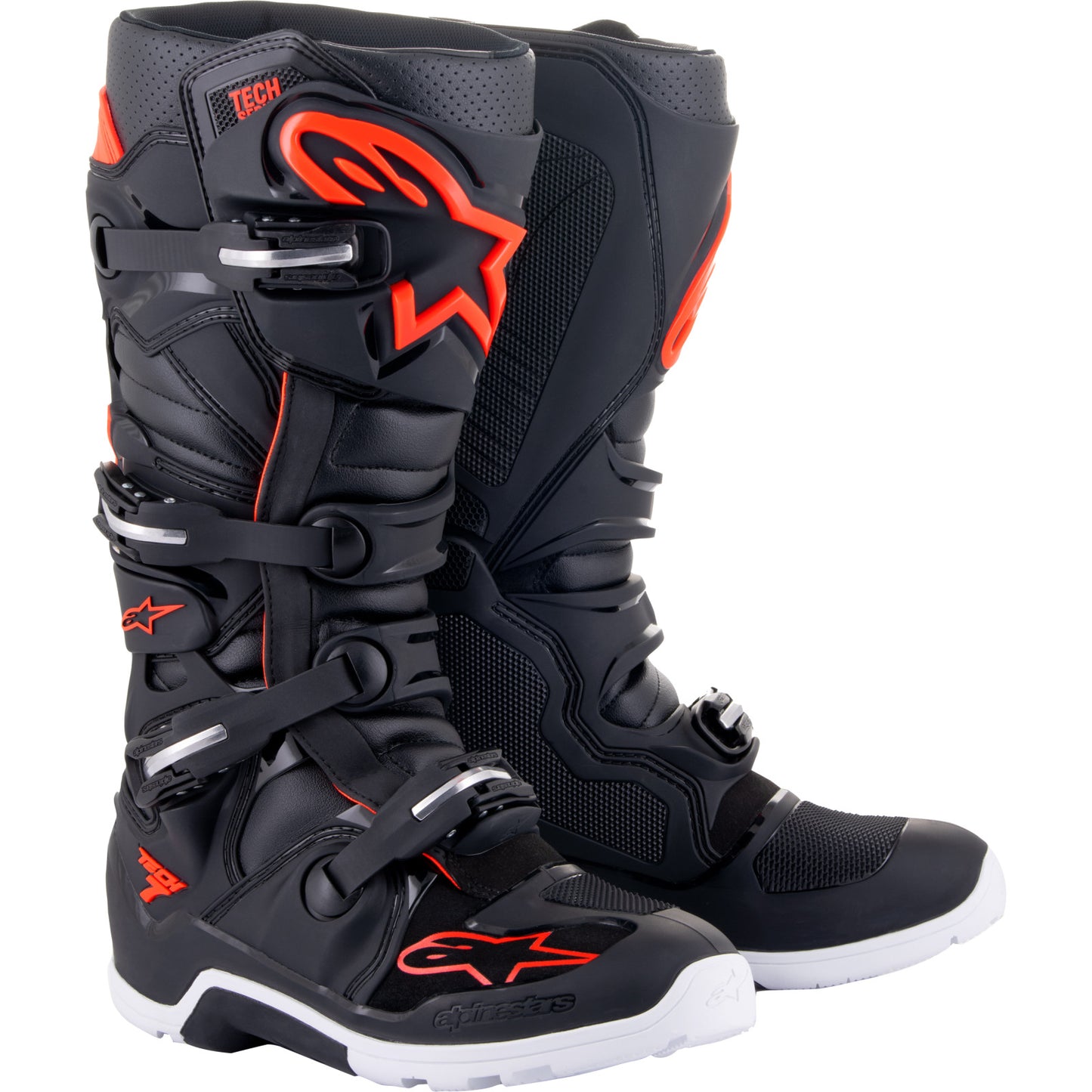 Tech 7 Enduro Boots, Black/Fluorescent Red