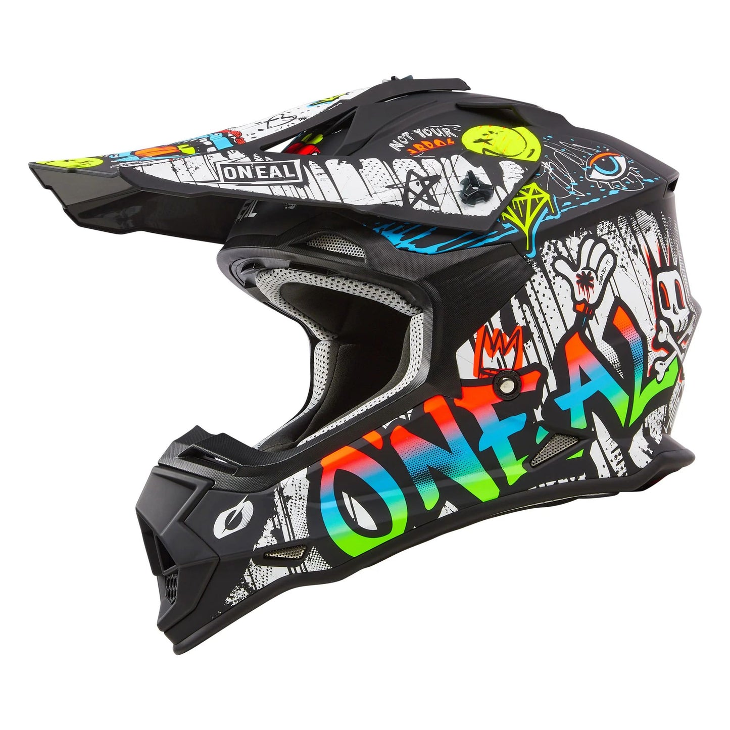 ONeal Racing 2 SRS Youth Rancid Helmet Multi Size Y-Large