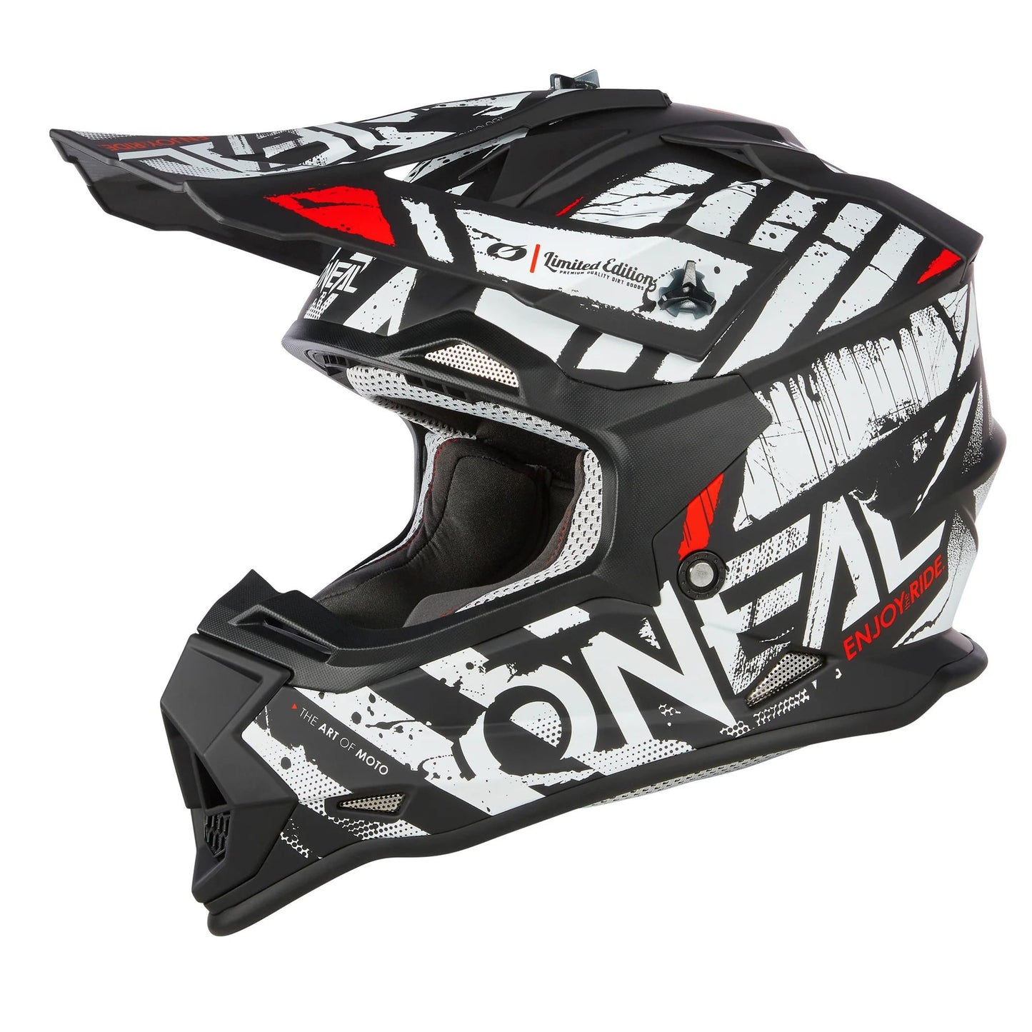 ONeal Racing 2 SRS Glitch Helmet Black/White, Size S