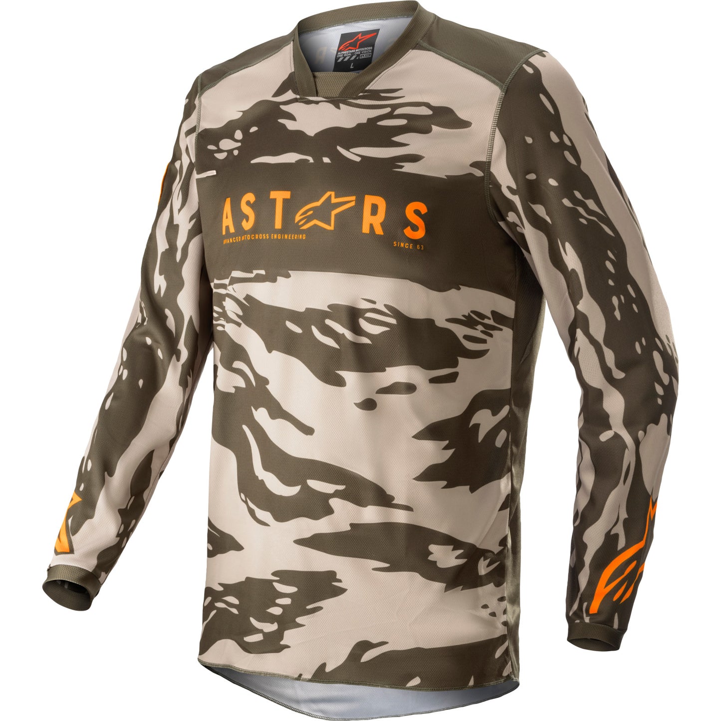 Youth Racer Tactical Jersey, Military/Sand Camo/Tangerine