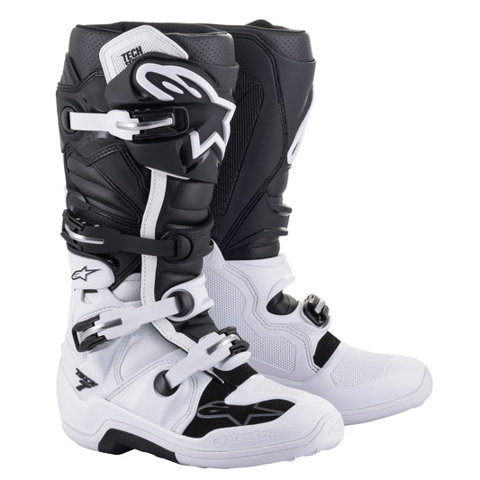 Tech 7 MX Boots, White/Black
